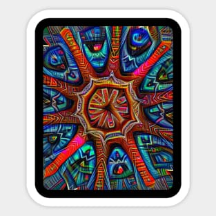 Trippy Abstract Psychedelic Design Sticker